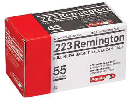 Aguila 223 Remington Ammunition 1E223110 55 Grain Full Metal Jacket CASE 1000 rounds - Defense Ammunition Center