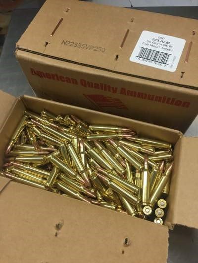 American Quality Ammunition 223 Rem Ammuntion N22355VP250 55 Grain Full Metal Jacket 250 rounds - Defense Ammunition Center