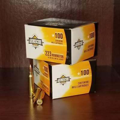 Armscor 223 Rem Ammunition ARM50447 55 Grain Full Metal Jacket Case of 1200 Rounds - Defense Ammunition Center