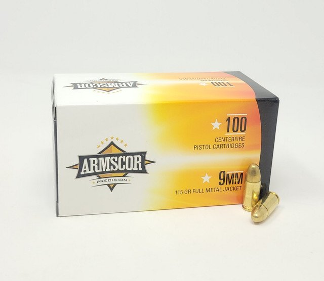 Armscor 9mm Ammunition ARM50444 115 Grain Full Metal Jacket Case of 1200 Rounds - Defense Ammunition Center
