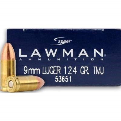 CCI 9mm Ammunition Speer Lawman CCI53651 124 Grain Total Metal Jacket CASE 1000 rounds - Defense Ammunition Center