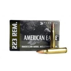 Federal 223 Rem American Eagle AE223MCASE 55 Grain Full Metal Jacket 500 rounds - Defense Ammunition Center