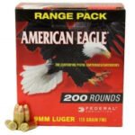 Federal 9mm American Eagle AE9DP200CASE 115 gr FMJ 1000 rounds - Defense Ammunition Center