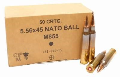 GGG 5.56x45mm NATO Ammunition M855 SS109 62 Grain FMJ Penetrator Steel Core 1000 rounds - Defense Ammunition Center