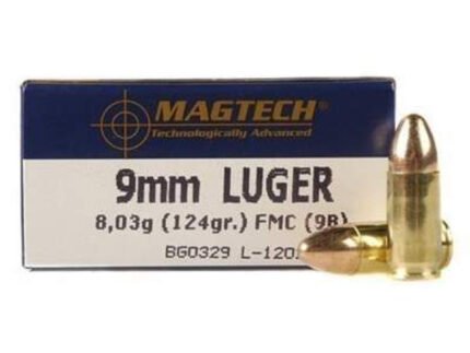 Magtech 9mm Ammunition 9B 124 Grain Full Metal Jacket Case of 1000 Rounds - Defense Ammunition Center