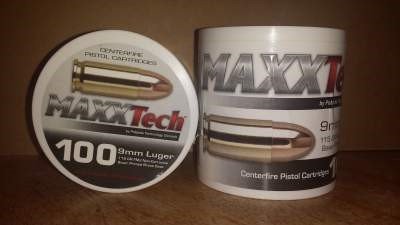 Maxxtech 9mm PTGB9MM 115 gr FMJ Brass CASE 1000 rounds - Defense Ammunition Center