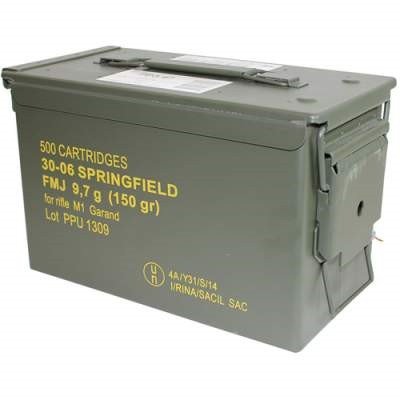 Prvi PPU 30-06 Ammunition PP347 150 Grain Full Metal Jacket Ammo Can 500 Rounds - Defense Ammunition Center