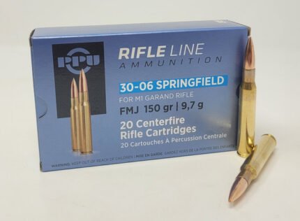 Prvi PPU 30-06 Springfield Ammunition M1 Garand PP3006GCASE 150 Grain Full Metal Jacket 200 Rounds - Defense Ammunition Center
