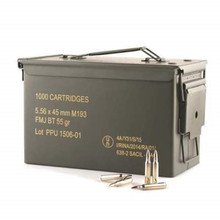 Prvi PPU 5.56mm M193 Ammunition PPN5561MC 55 Grain Full Metal Jacket Ammo Can of 1000 Rounds - Defense Ammunition Center