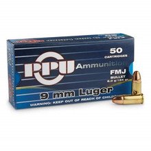 Prvi PPU 9mm Luger Ammunition PPR95 124 Grain Full Metal Jacket Case of 1000 Rounds - Defense Ammunition Center