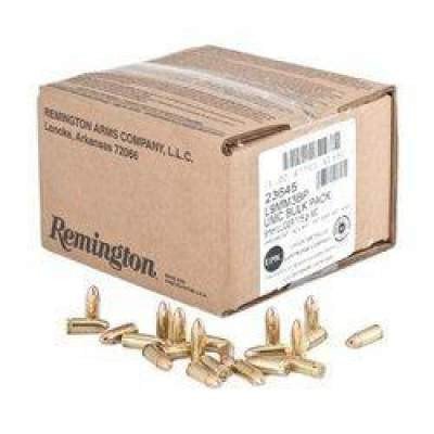 Remington 9mm Bulk Pack L9MM3BP 115 gr FMJ 1000 rounds - Defense Ammunition Center