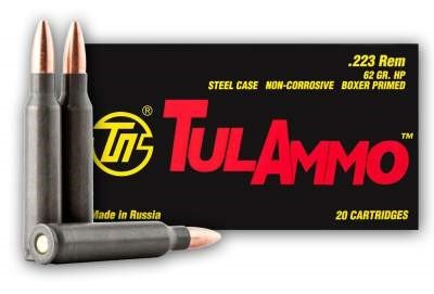 Tula 223 Remington Ammunition TA223621 62 Grain Hollow Point CASE 1000 rounds 1 - Defense Ammunition Center