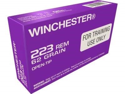 Winchester 223 Remington Ammunition Q3340 62 Grain Open Tip Purple Tinted Brass CASE 1,000 rounds - Defense Ammunition Center