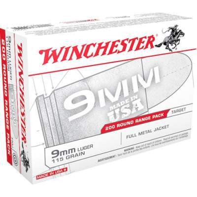 Winchester 9mm Range Pack USA9W CASE 115 gr FMJ 1000 rounds - Defense Ammunition Center