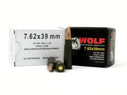 Wolf 7.62x39mm Ammunition 123 Grain Full Metal Jacket Lead Core Case of 1000 Rounds - Defense Ammunition Center