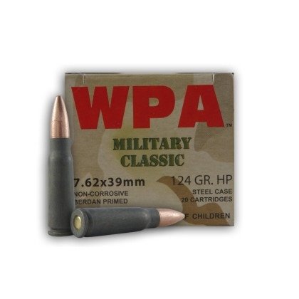 Wolf 7.62x39mm Ammunition Military Classic 124 Grain Hollow Point CASE 1,000 rounds - Defense Ammunition Center
