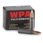 Wolf 7.62x39mm Ammunition WPA762HP123 123 Grain Hollow Point Steel Case of 1000 Rounds - Defense Ammunition Center
